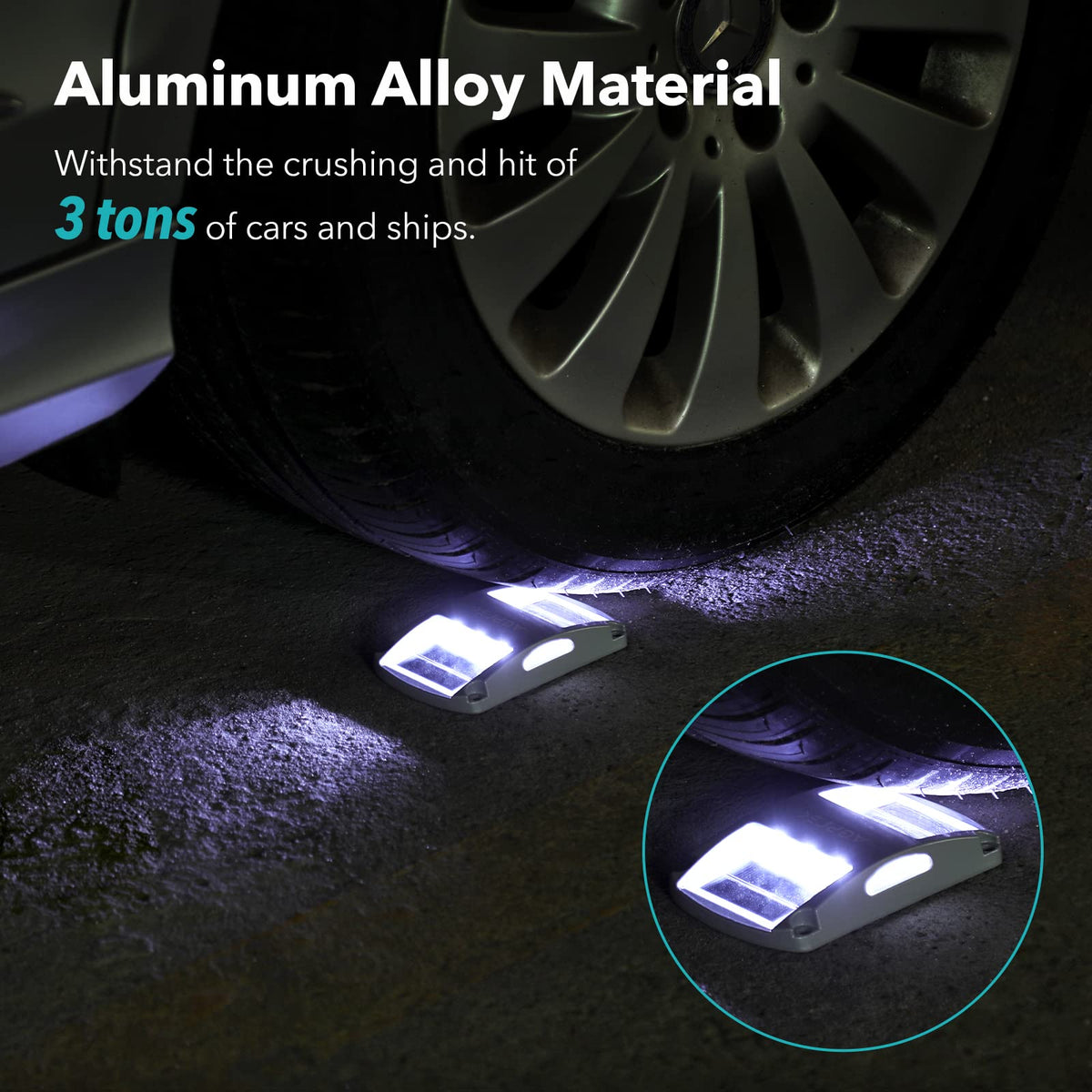 Solar Driveway Lights 4 Pack (White Light / 4 Pack)