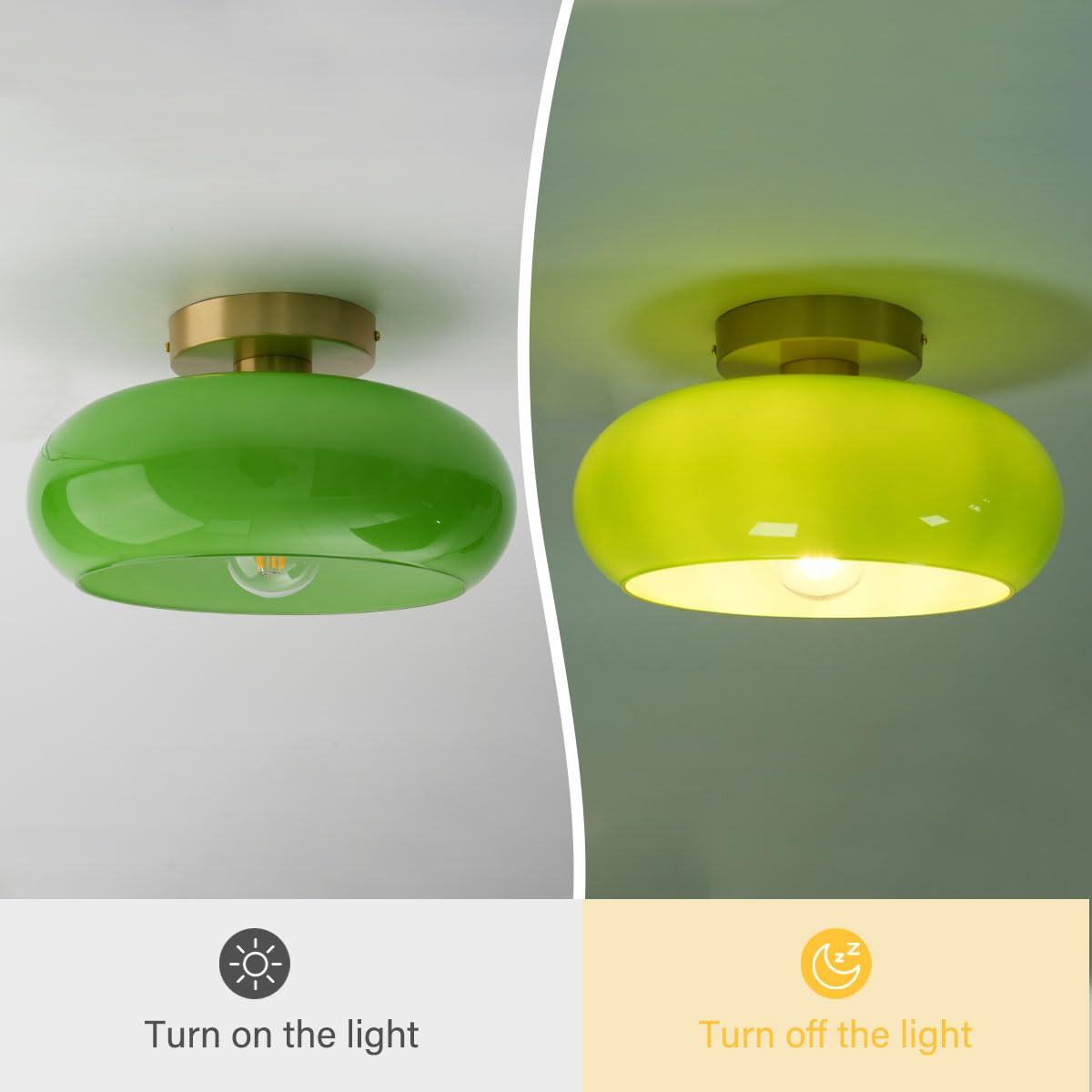 Green Ceiling Light (Flush-Green)