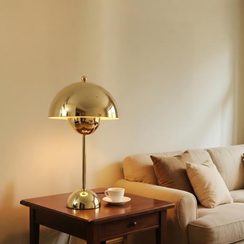 Creative Mid Century Modern Bud Table Lamp for Home&Office (Bright Gold)