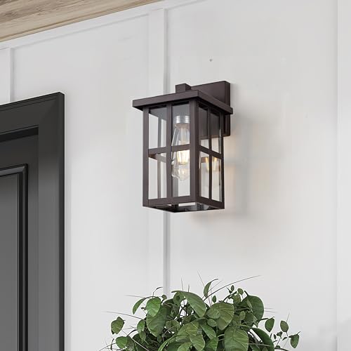 11" Bronze Farmhouse Outdoor Wall Light Fixture 1 Pack (Bronze / 1 Pack H11")