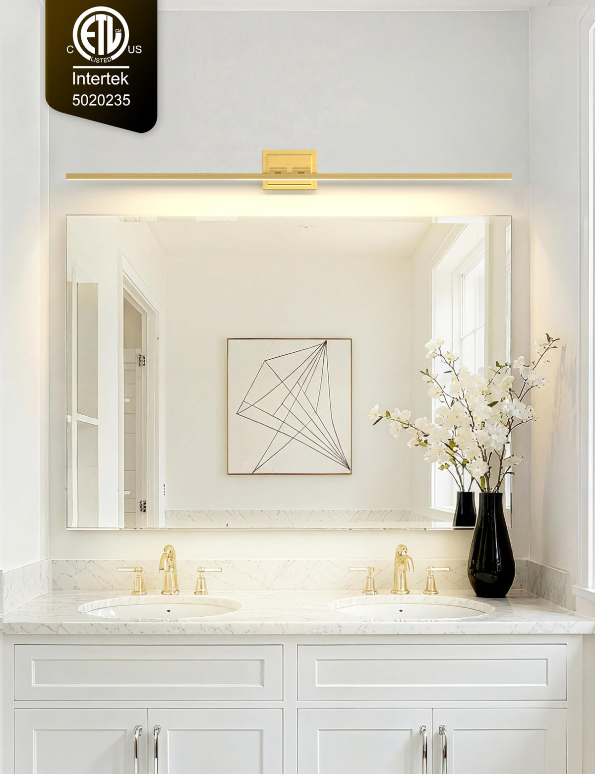 Bathroom Vanity Light 55 inch (Gold / 55 inch)