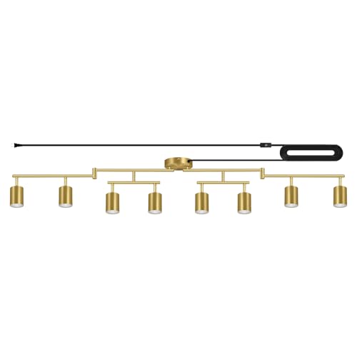 Plug in Track Lighting LED (8-Light Track Light(Gold))