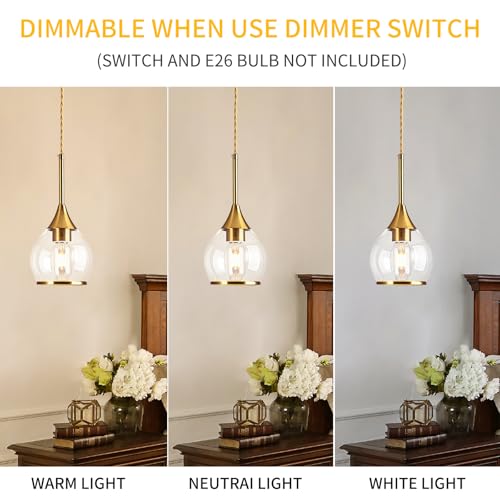 1 Piece Island Light for Kitchen (Gold / 1-Light)