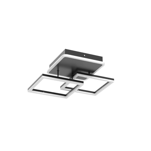 Modern Dimmable LED Flush Mount Ceiling Light Fixture with Remote