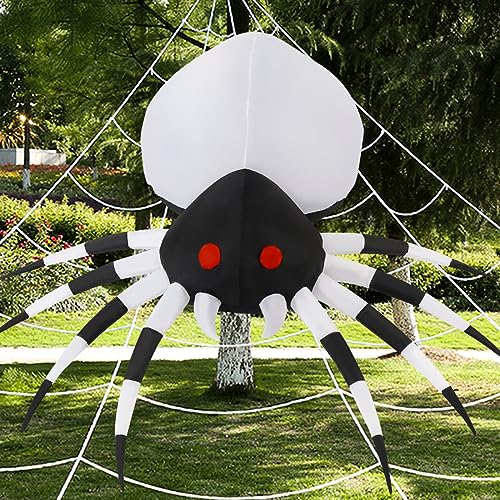 6 FT Height Halloween Inflatables Outdoor Spider with Magic Light (6 Foot Inflatables Halloween Spider)