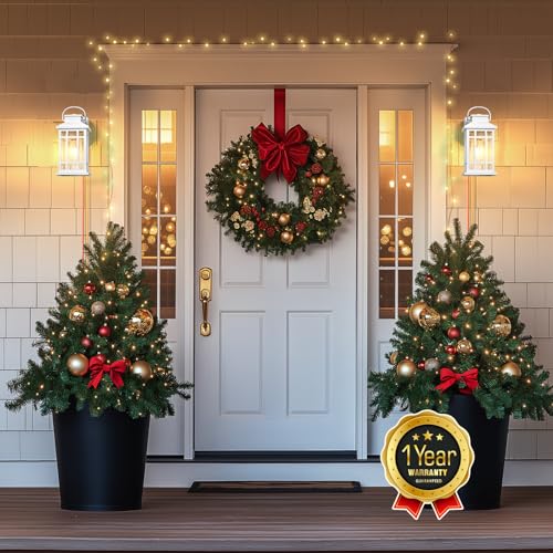 Outdoor Wall Lights with GFCI Outlet (White / D2D 2-Pack)