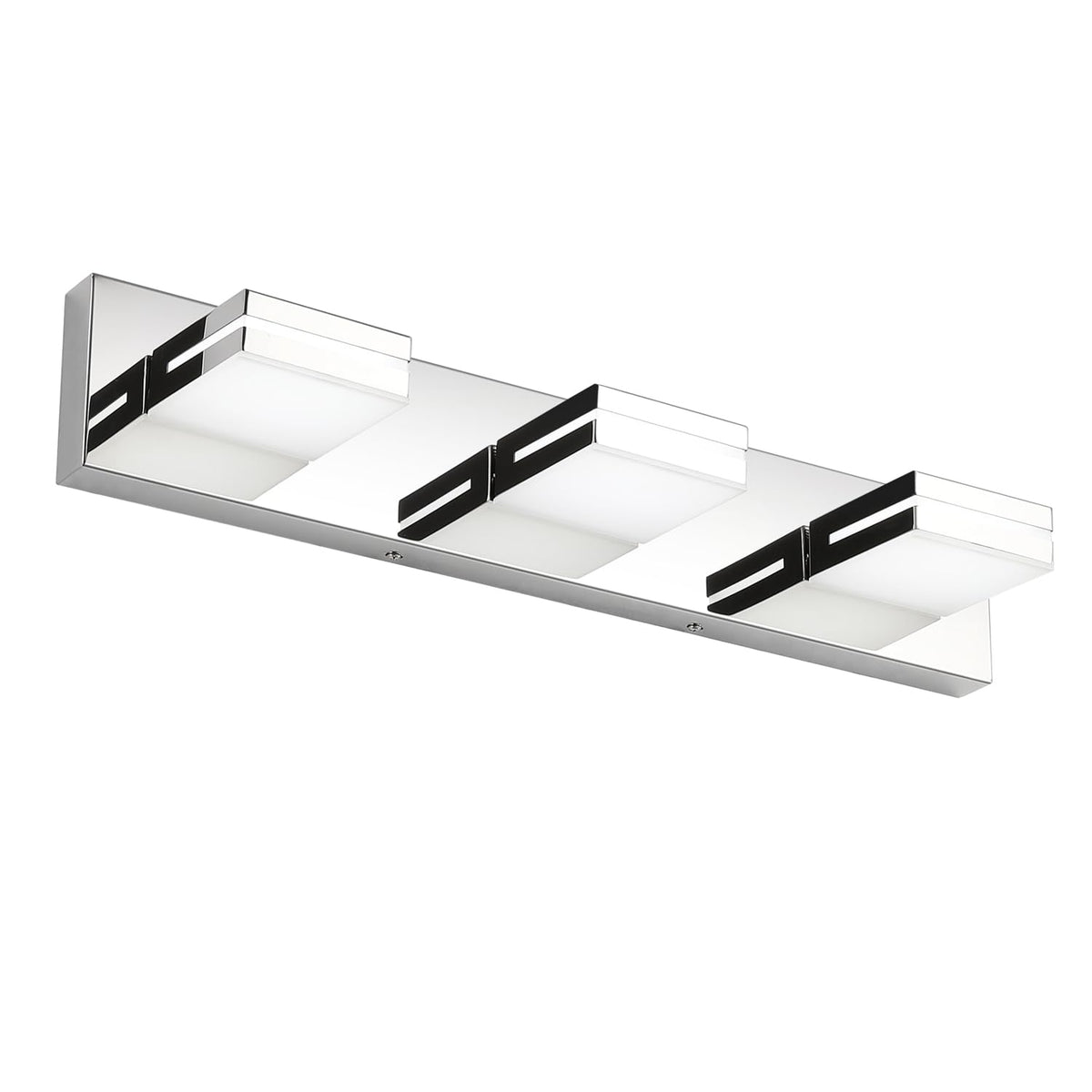 LED Modern Bathroom Vanity Light Fixtures (3-Light, 24-Inch / Chrome, 100%-0% White)