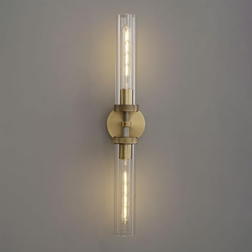 Bathroom Sconce with Water Ripples Glass Tube