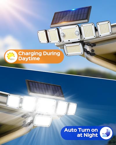 5000LM Solar Flood Lights Outdoor (Octopus / 2Pack)