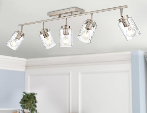 5 Light Industrial Bathroom Vanity Lights (Brushed Nickel / 5 Lights)
