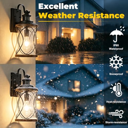 16" Farmhouse Motion Sensor Wall Light (Wood Grain / 16''(1-Pack))