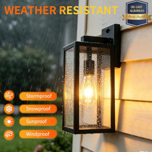 15 Inch Motion Sensor Dawn to Dusk Outdoor Sensor Light Fixture Waterproof Porch Lights Anti (15 Inch)