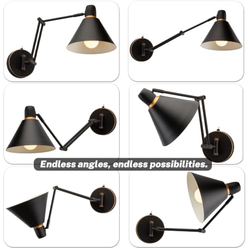 OSYNNIQ Wall Sconce Light with Adjustable Swing Arm for Bedside Reading (STYLE 3)