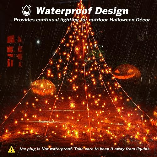 Halloween Decorations Giant Spider Web Lights