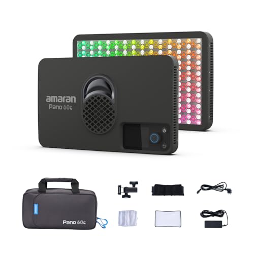 Pano 60c Kit Compact 60W RGBWW Full Color Panel Light APP Control (Pano 60c - Charcoal)