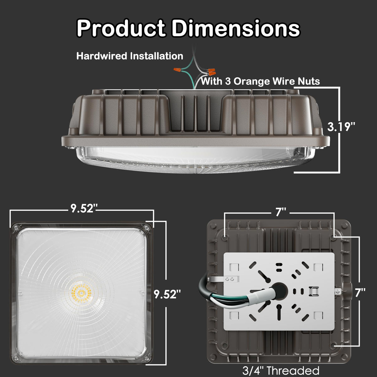 LED Canopy Lights (60W 4Pack)