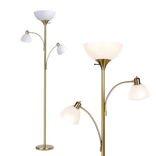 Sky Dome Double LED Floor lamp (Gold Brass)