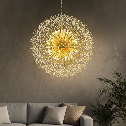 Modern Crystal Chain Chandelier for Foyer Dining Room Living Room