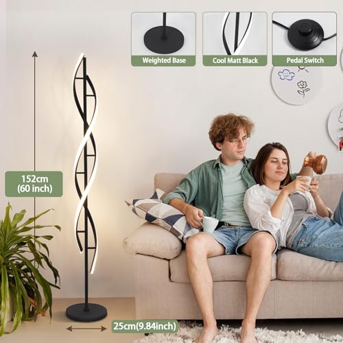 40W LED Floor Lamp (Black)