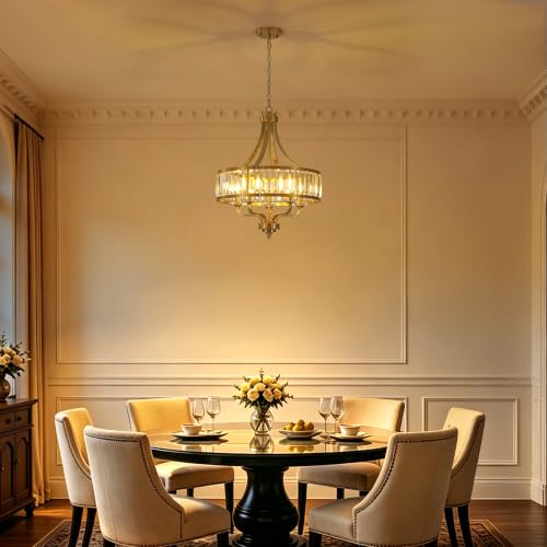 Gold Crystal Chandelier (Gold / 20''/5-Light)