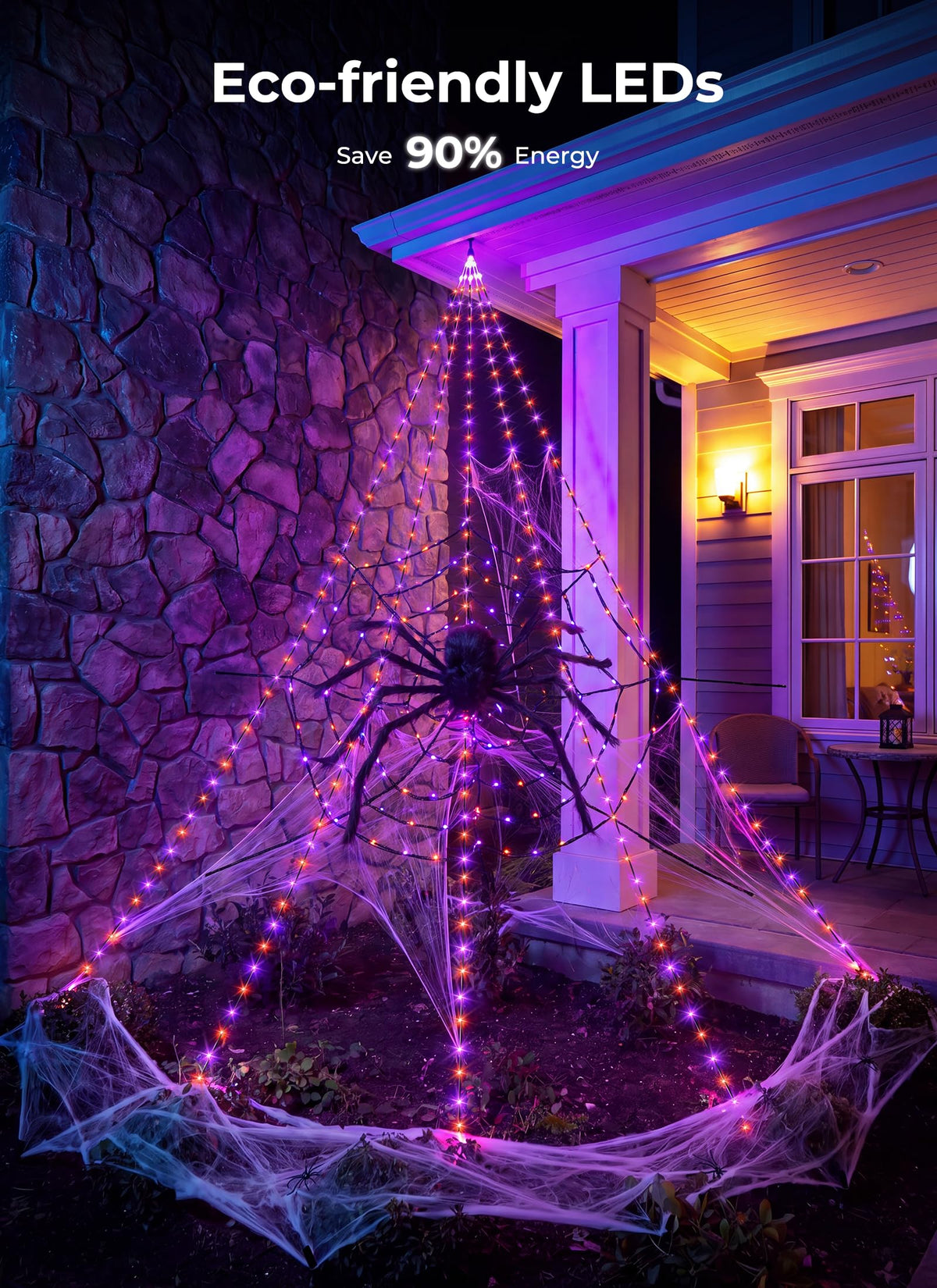 Halloween Decorations Outdoor (Orange & Purple - New Model)