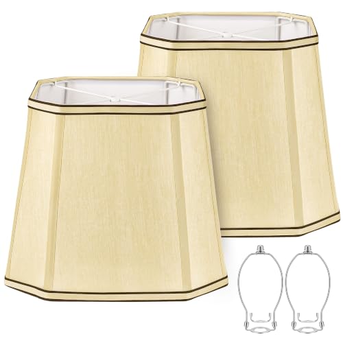 Gold Rectangle Lamp Shades Set of 2 for Table Lamp (Gold)