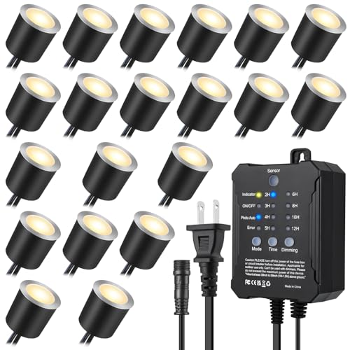 Dimmable LED Deck Lights with Timer and Photocell Sensor and Protecting Shell φ32mm