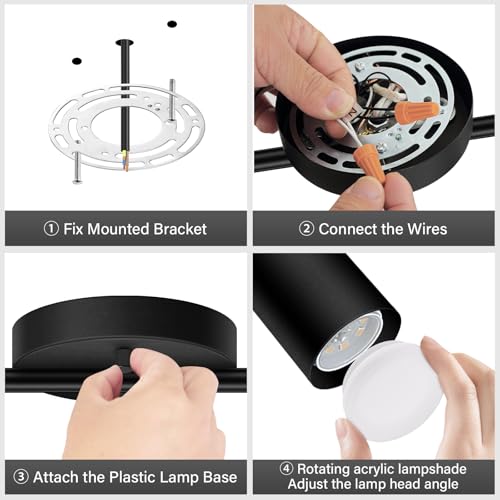 3 Light Track Lighting Fixtures Ceiling (3 light black)