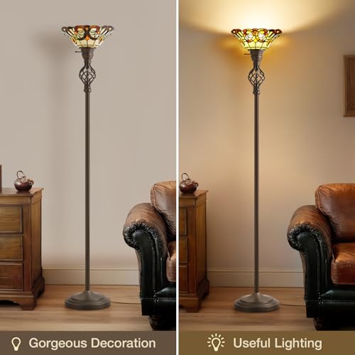 Torchiere Floor Lamp for Living Room (Multicolor)
