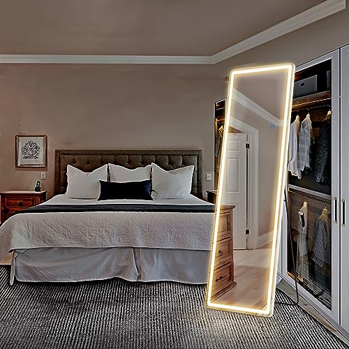 LED Full Length Floor Mirror (Modern / 63"L x 21"W)