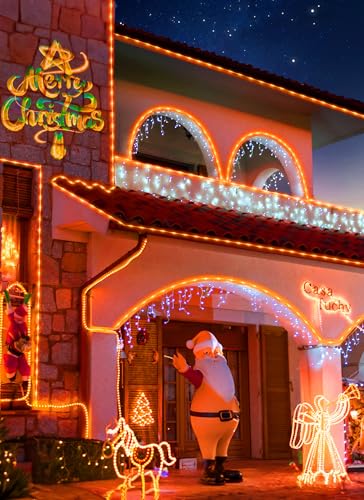 Halloween Solar Rope Lights (Orange / 100 LED)