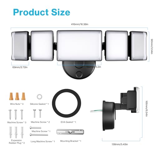 130W Flood Light Outdoor (Black)