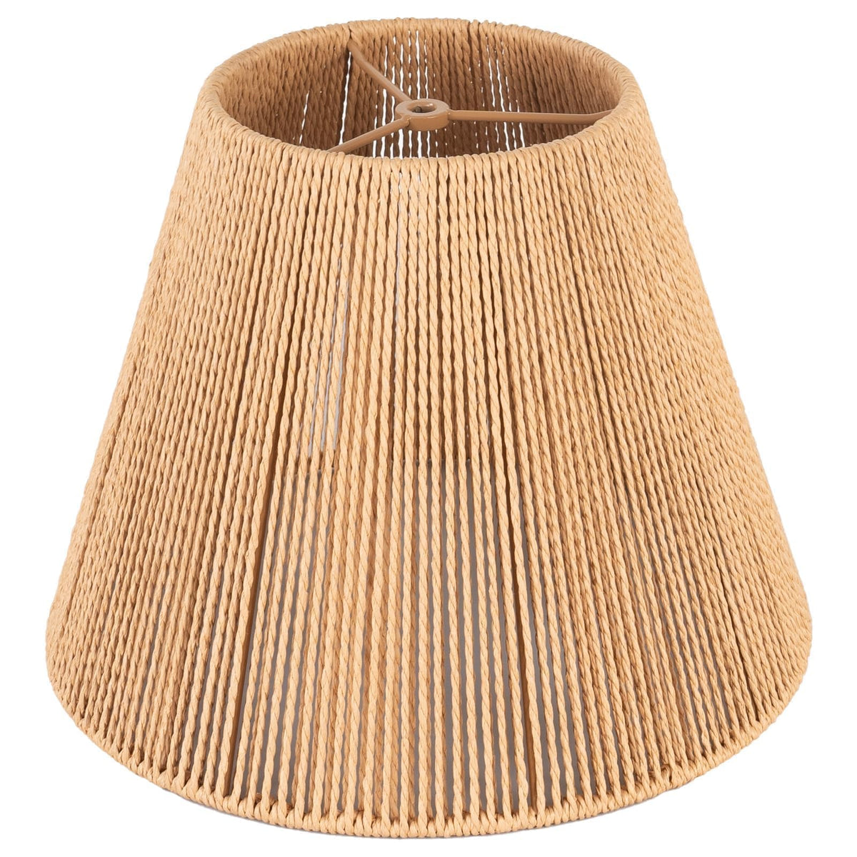 Boho Rattan Lamp Shade 7'' Top 13'' Bottom 10'' Heigh Cozy Vibe Decor Shade (7X13X10)