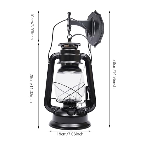 Rustic Wall Sconce Lantern Light (Black / 1pc)