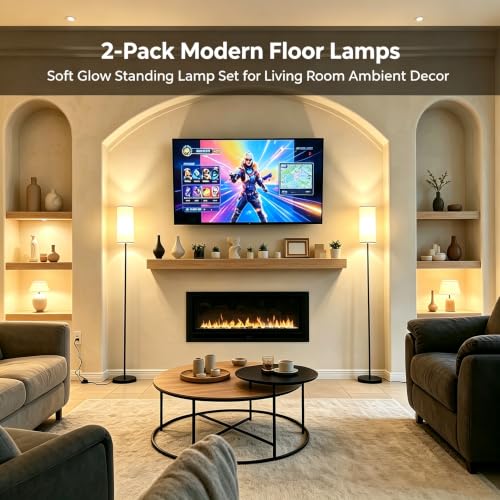 67" Floor Lamps for Living Room with Magnetic Remote