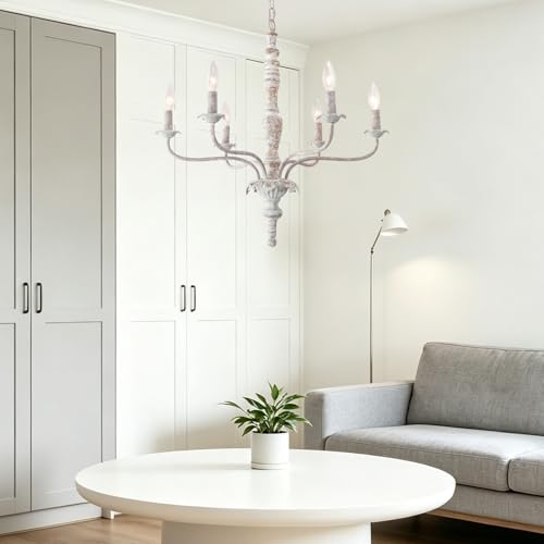 Farmhouse 6 Lights French Country Chandelier