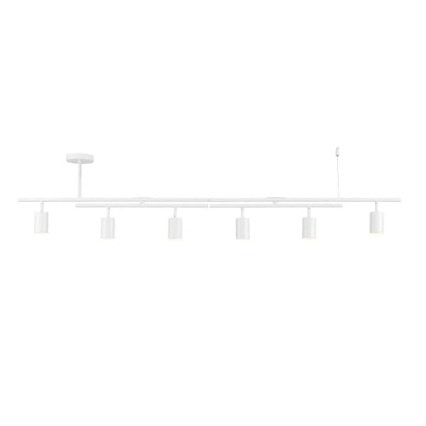 West 64" 6 Light Track Lighting (Matte White, West)