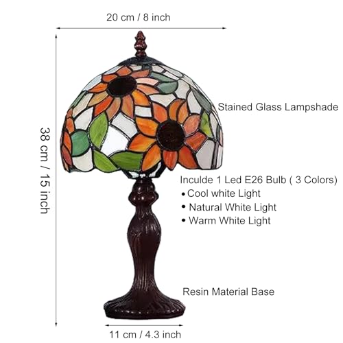 Tiffany Table Lamp (8Inch Sunflower)