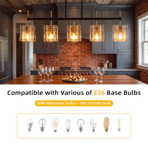 5 Light Rectangular Chandelier