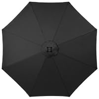 10ft Solar Polyester LED Lighted Patio Umbrella w