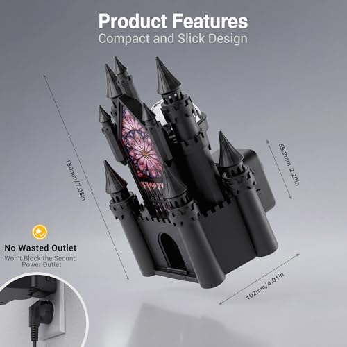 Night Lights Plug into Wall (Balck-Castle / 1 Pack)