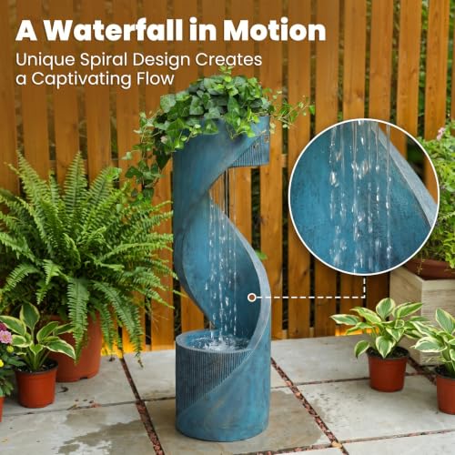 Outdoor Waterfall Fountain Tall Design (31.69h)