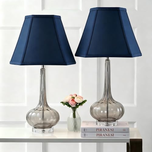 Navy Blue Hexagonal Linen Lamp Shade (Blue / (6.25*6.25)(13*13)11* 1 Pack)