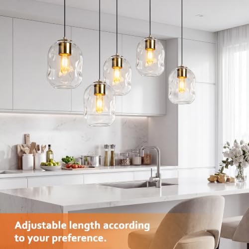Pendant Lights Kitchen Island (Gold-8.7"H / 2 Pack)
