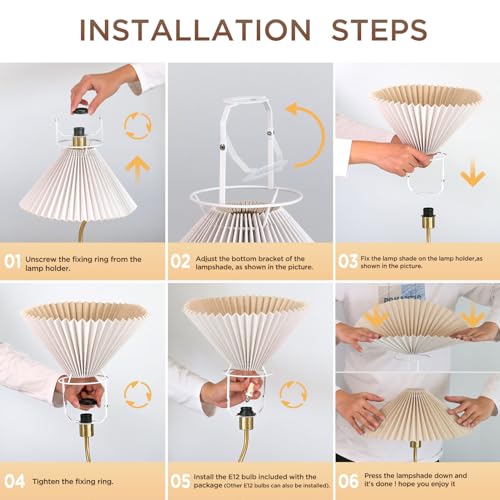 Small Pleated Table Lamp (Copper)