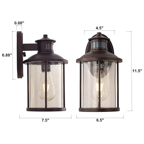 Motion Sensor Bronze Outdoor Wall Light 1 Pack (Bronze / 1 Pack H11.5" Motion)