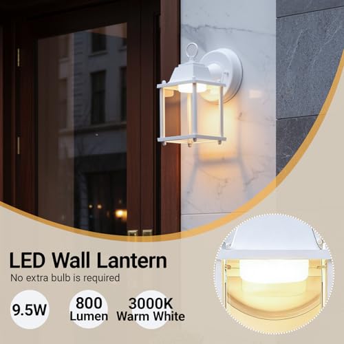 Outdoor Wall Light Fixture (3000K White / 2-pack)
