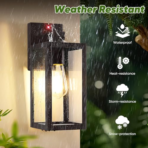2 Pack 13” Upgraded Motion Sensor Outdoor Wall Lights (Brown / 13in)