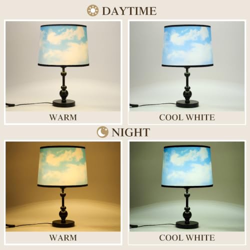 Drum Lamp Shades Set of 2 (Blue Skies&White Clouds)