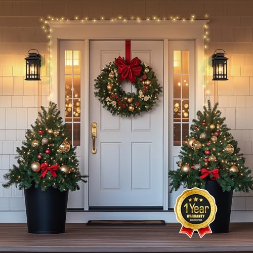 Dusk to Dawn Porch Lights with GFCI Outlet (ORB(Gold Trim) / D2D 2-Pack)